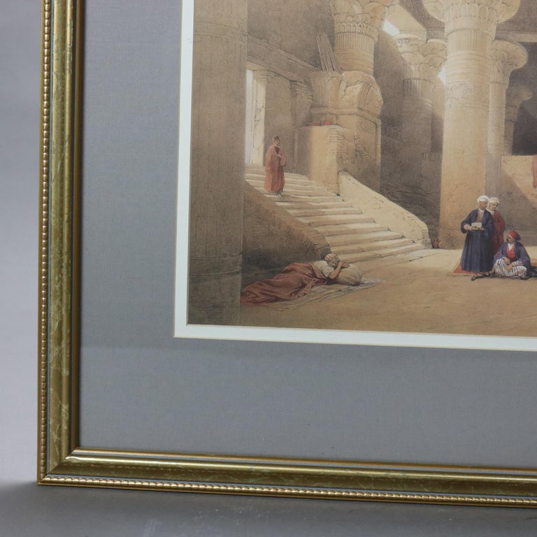 Pair Antique Prints of The Hypaethral Temple at Philae & Esneh C1855