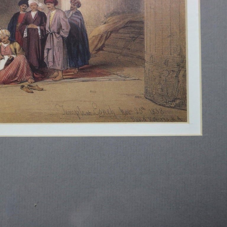 Pair Antique Prints of The Hypaethral Temple at Philae & Esneh C1855