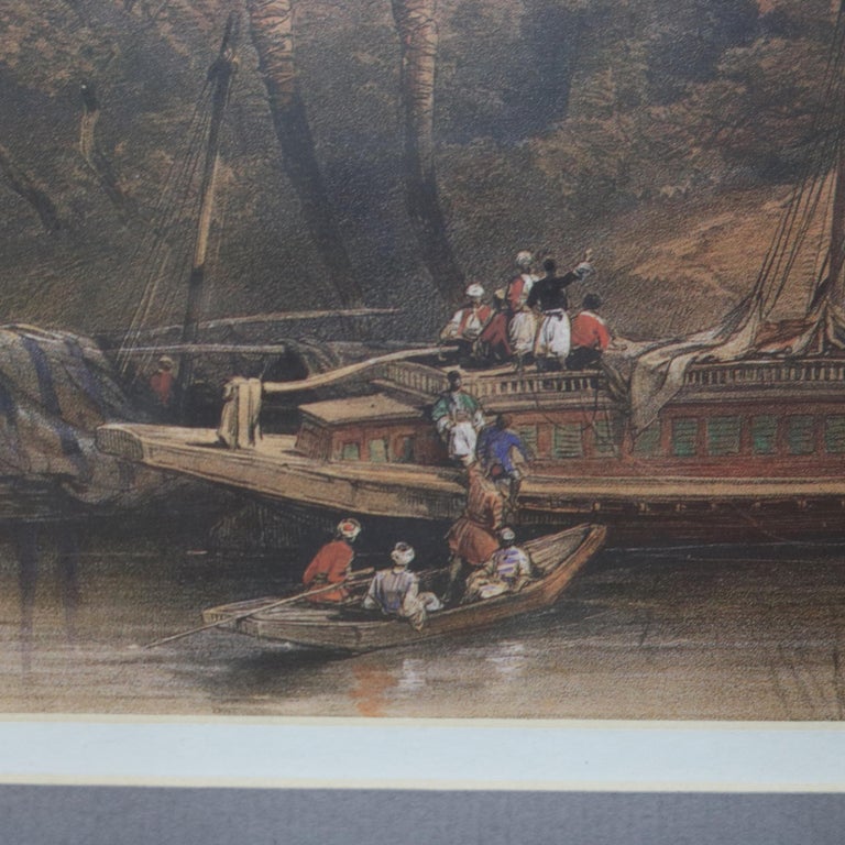 Pair Antique Prints of The Hypaethral Temple at Philae & Esneh C1855