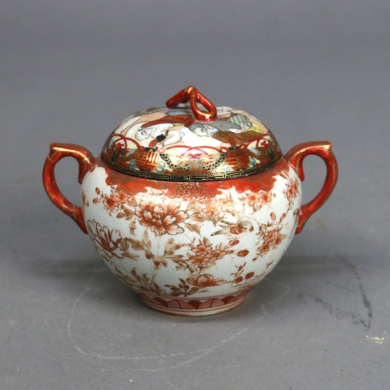 16 Piec79402es of Japanese Kutani Porcelain with Figures C1890