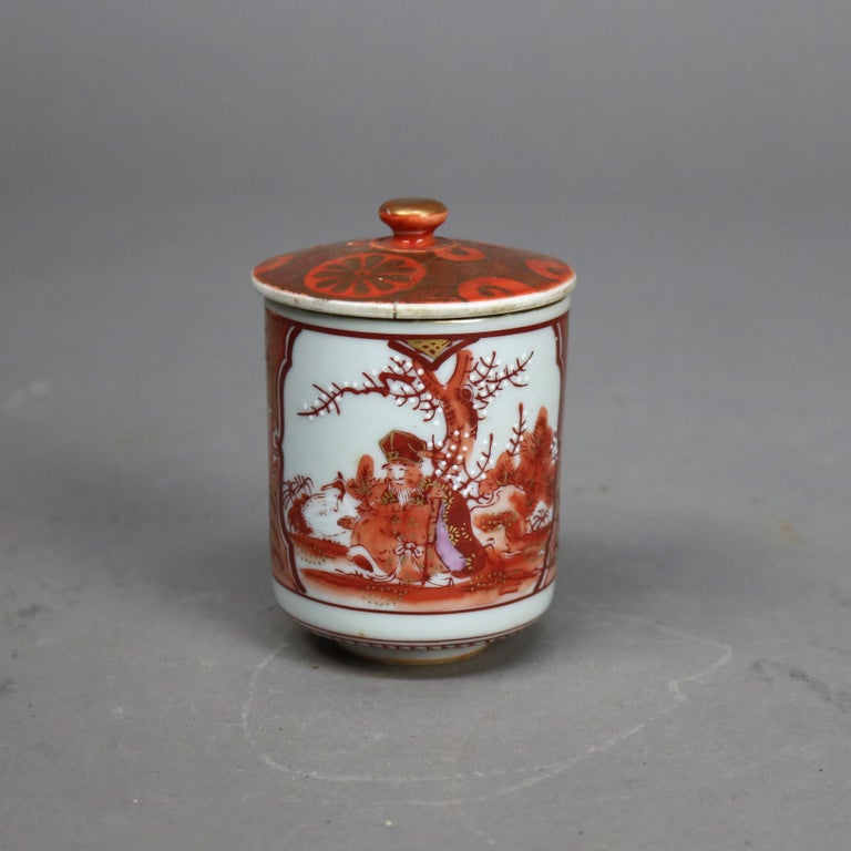 16 Piec79402es of Japanese Kutani Porcelain with Figures C1890