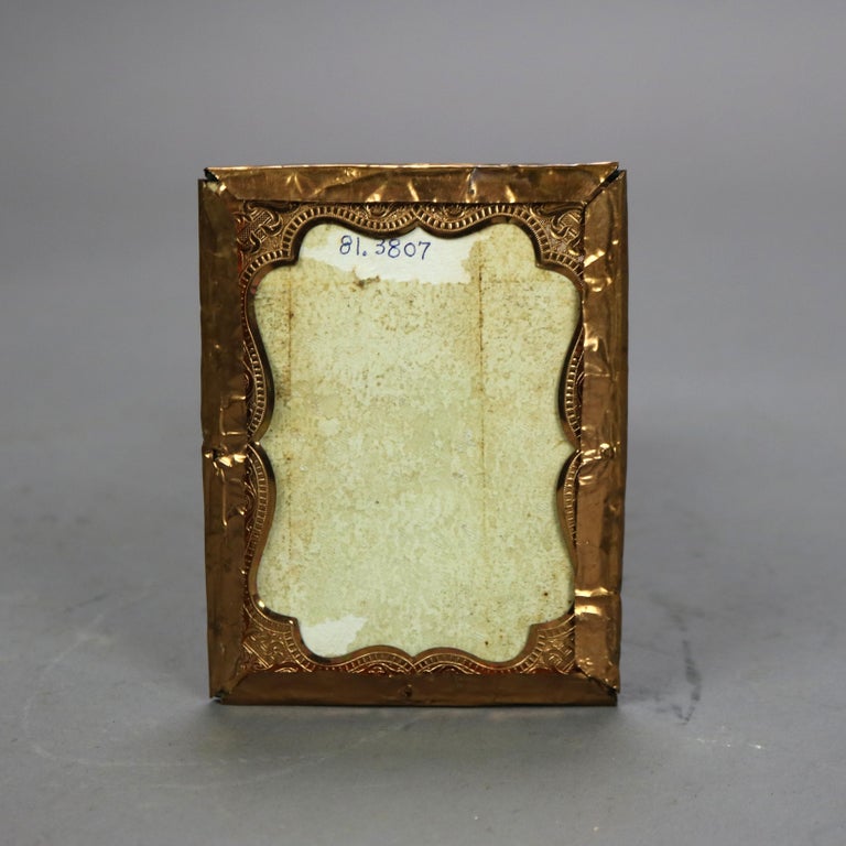 Antique Miniature Print of Woman & Child, Framed, 19thC