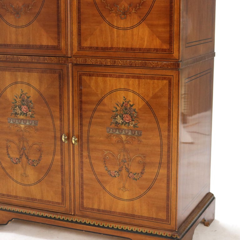 Vintage Drexel Heritage English School Adam’s Style Neoclassical Armoire 20thC