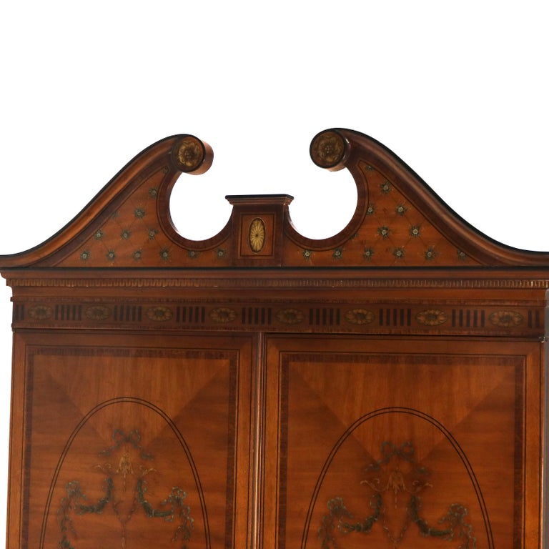 Vintage Drexel Heritage English School Adam’s Style Neoclassical Armoire 20thC