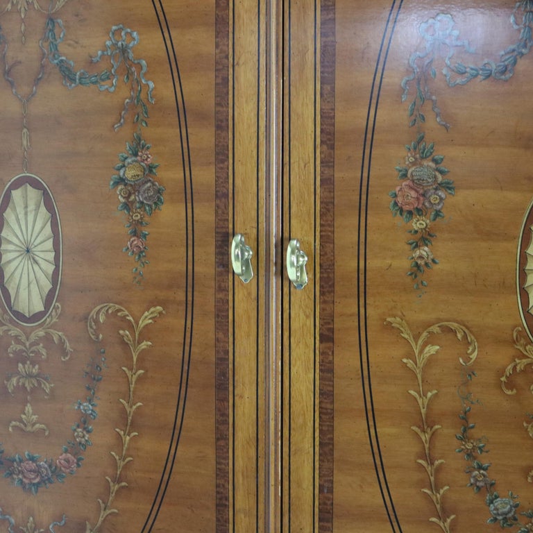 Vintage Drexel Heritage English School Adam’s Style Neoclassical Armoire 20thC