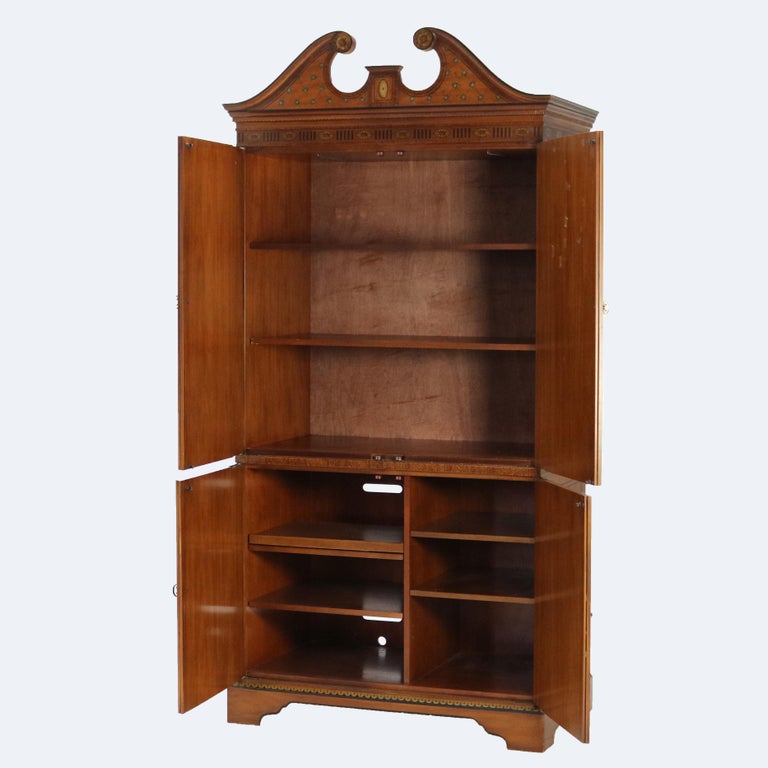 Vintage Drexel Heritage English School Adam’s Style Neoclassical Armoire 20thC