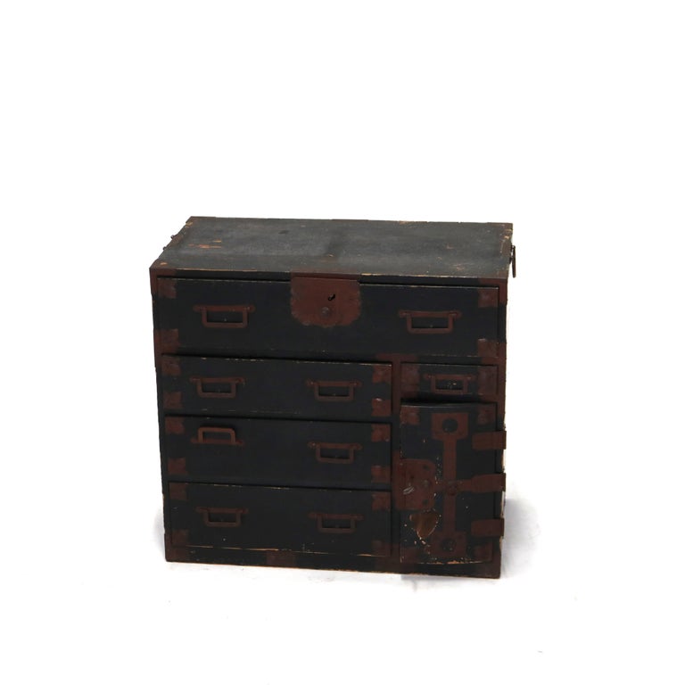 Antique 18th Century Chinese Tea Cabinet with Bronze Hardware C1790