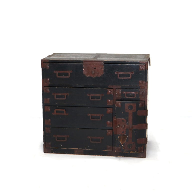 Antique 18th Century Chinese Tea Cabinet with Bronze Hardware C1790