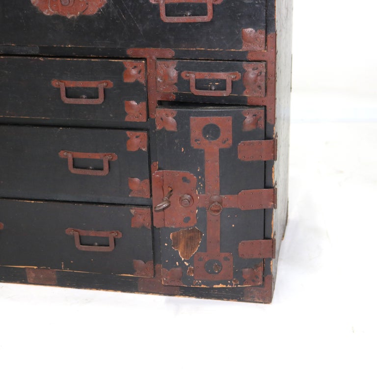 Antique 18th Century Chinese Tea Cabinet with Bronze Hardware C1790