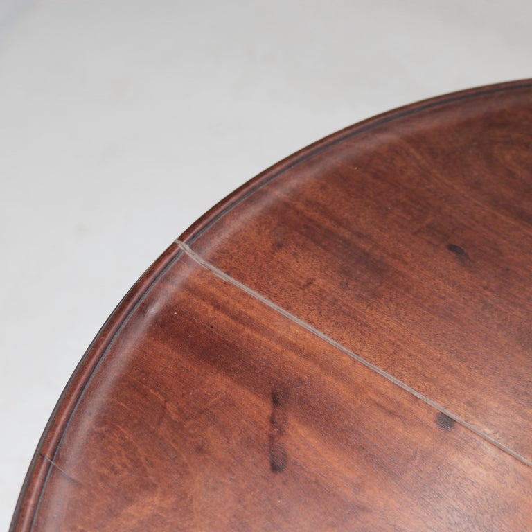 Antique Queen Anne Mahogany Dish Top Tilt Top Table with Bird Cage C1780