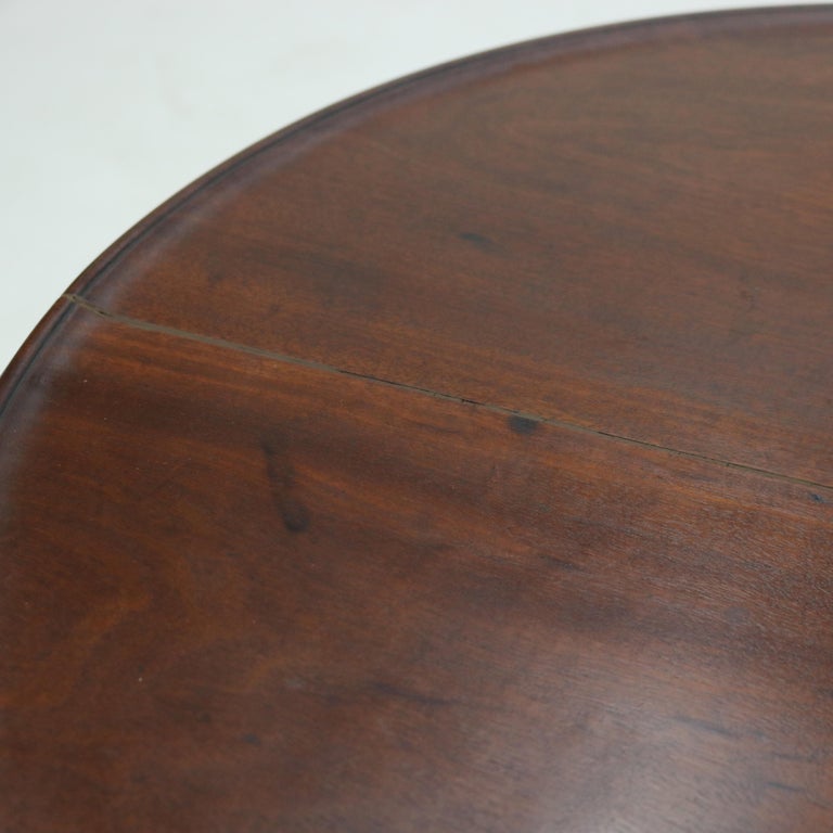 Antique Queen Anne Mahogany Dish Top Tilt Top Table with Bird Cage C1780