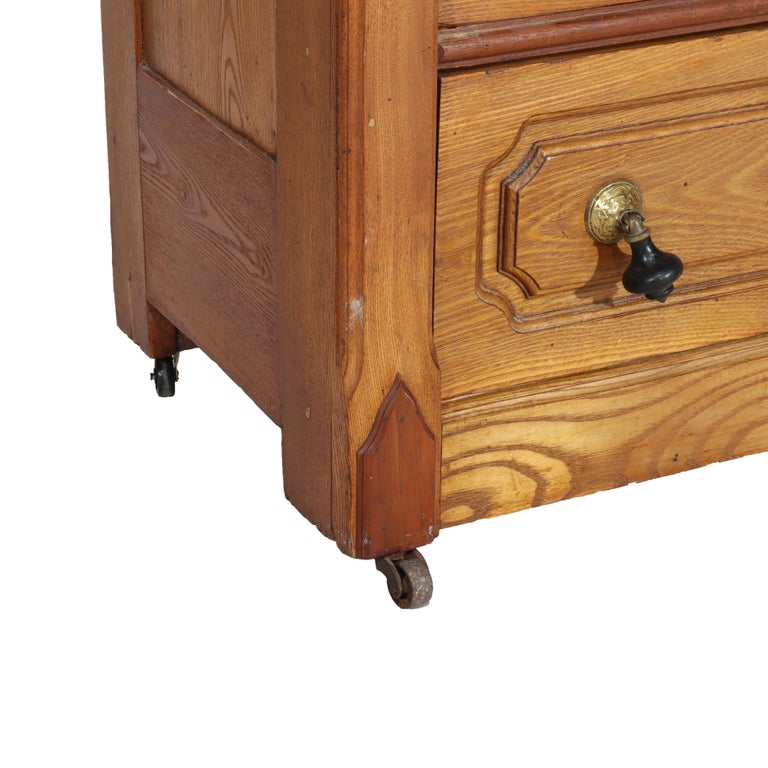 Renaissance Revival Mirrored Walnut Drop-Center Dresser C1890