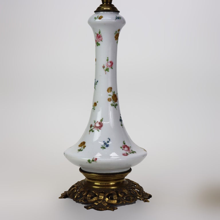 Victorian Gone with the Wind Table Lamp, Electrified, C1900