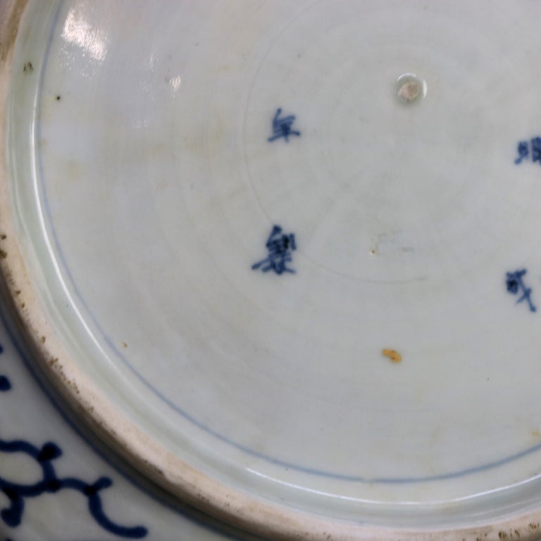 Antique Japanese Imari Porcelain Square Plate with Phoenix C1910