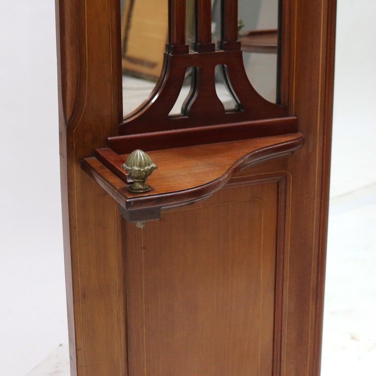 Antique Louis Majorelle Art Nouveau Mahogany Dressing Mirror & Floral Marquetry