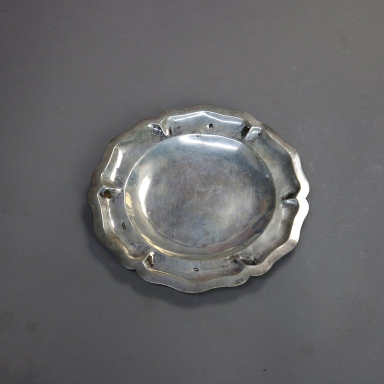 17thC Set of Three Boston Hallmark Sterling Silver Graduated Plates