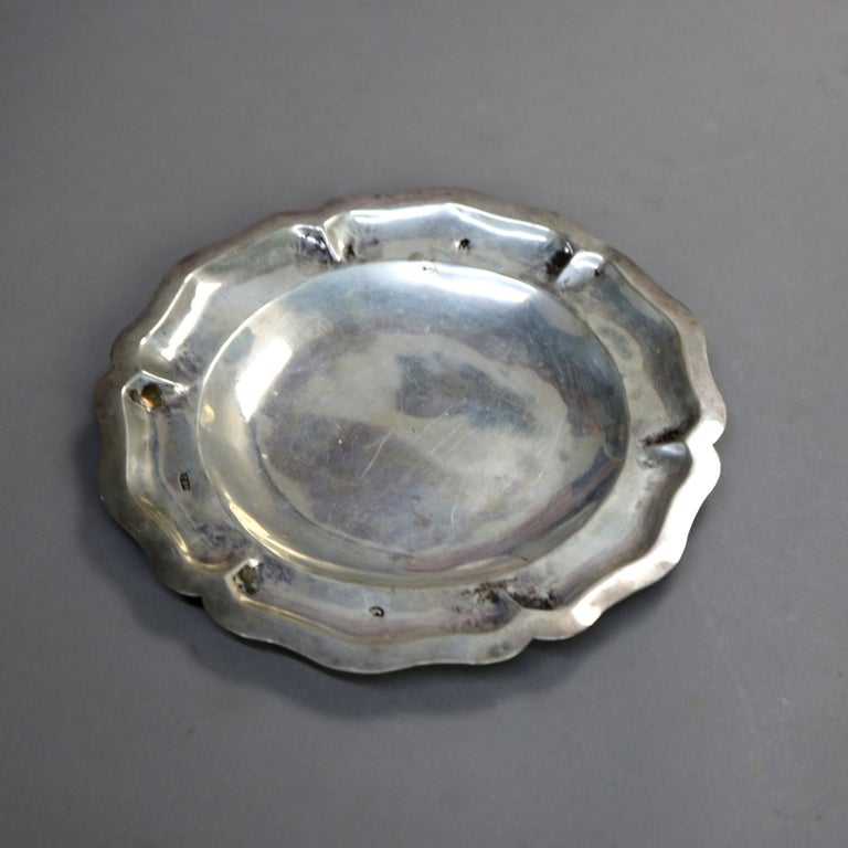 17thC Set of Three Boston Hallmark Sterling Silver Graduated Plates