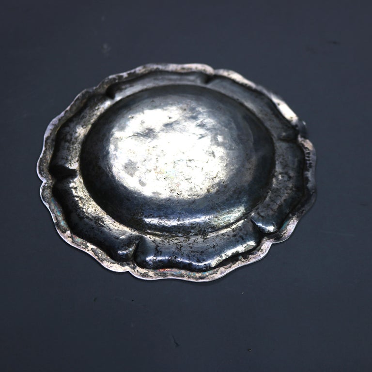 17thC Set of Three Boston Hallmark Sterling Silver Graduated Plates