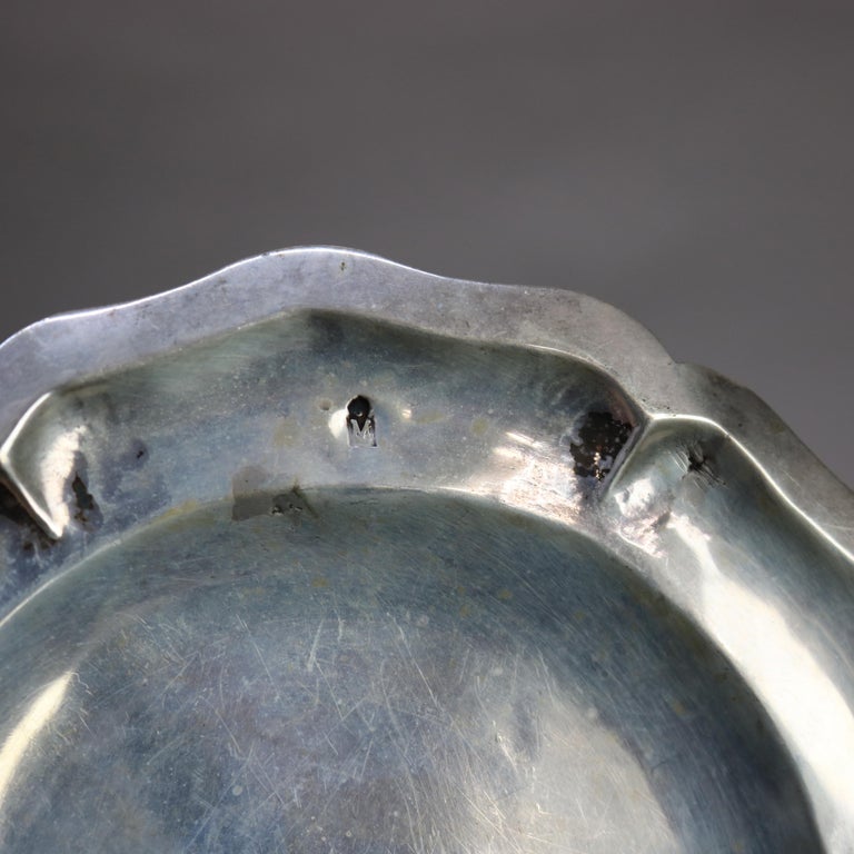 17thC Set of Three Boston Hallmark Sterling Silver Graduated Plates