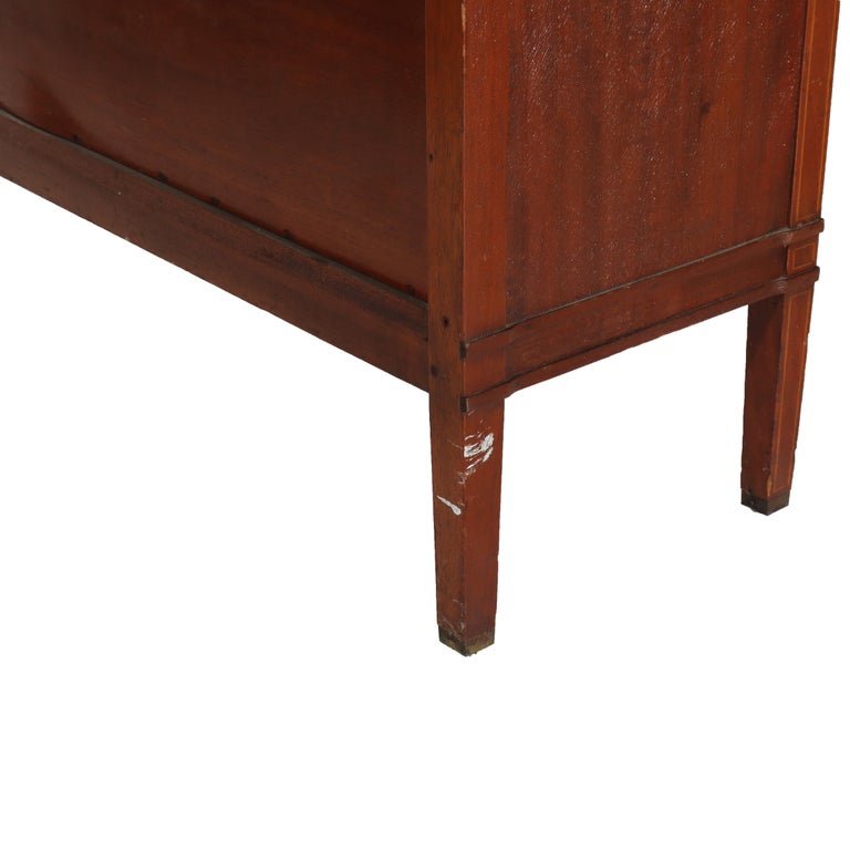 Arts & Crafts Macey Satinwood Banded Mahogany Barrister Bookcase C1920