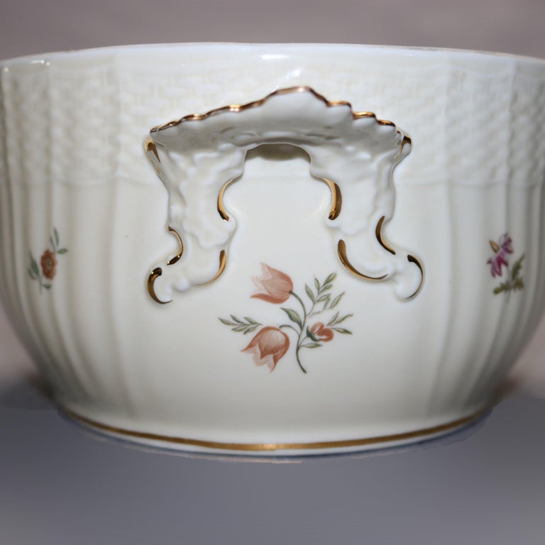Vintage Royal Copenhagen Frijsenborg Floral Porcelain Tureen & Lid, c1930