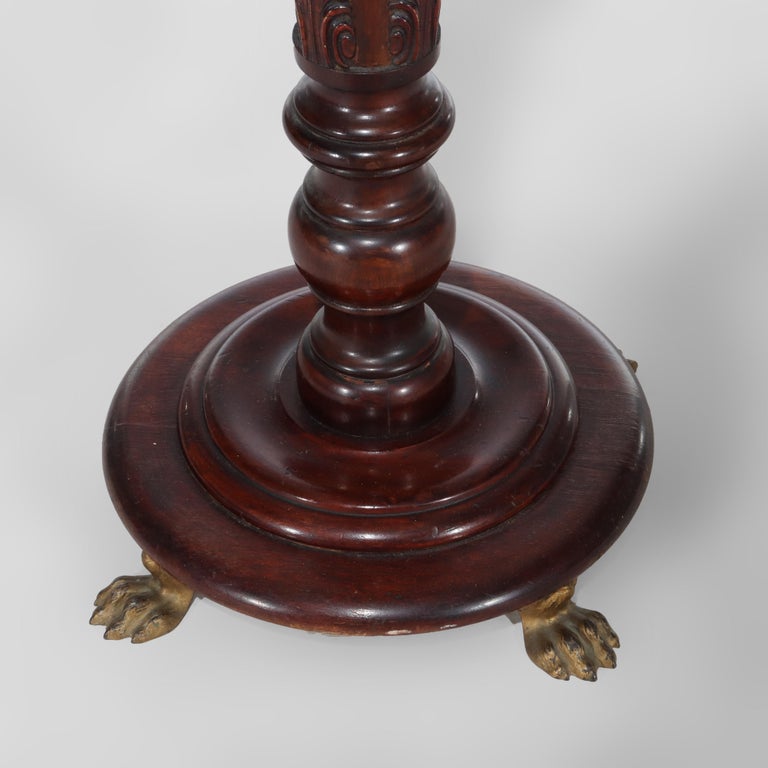 Antique Neoclassical Mahogany Sculpture Pedestal C1910