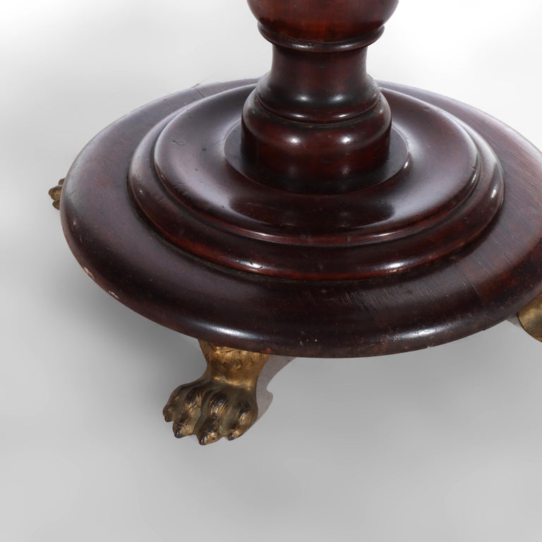 Antique Neoclassical Mahogany Sculpture Pedestal C1910