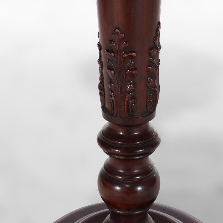 Antique Neoclassical Mahogany Sculpture Pedestal C1910