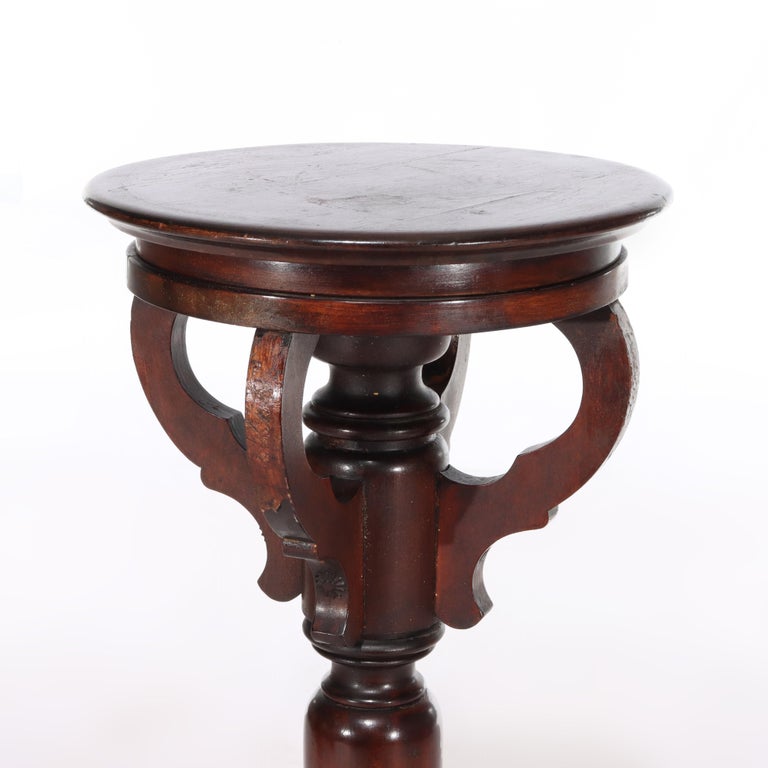 Antique Neoclassical Mahogany Sculpture Pedestal C1910