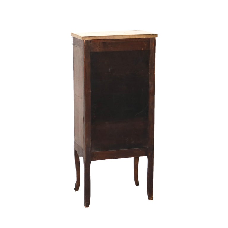 Antique Satinwood, Rosewood & Ormolu Marble Top Lingerie Chest C1900