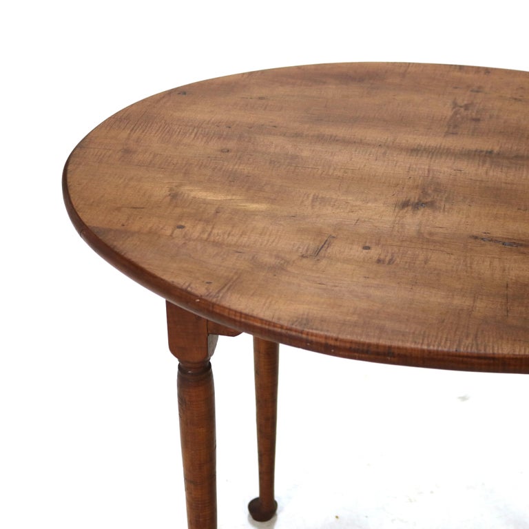 Early 18thC Antique Queen Anne Tiger Maple Serving Stand C1770