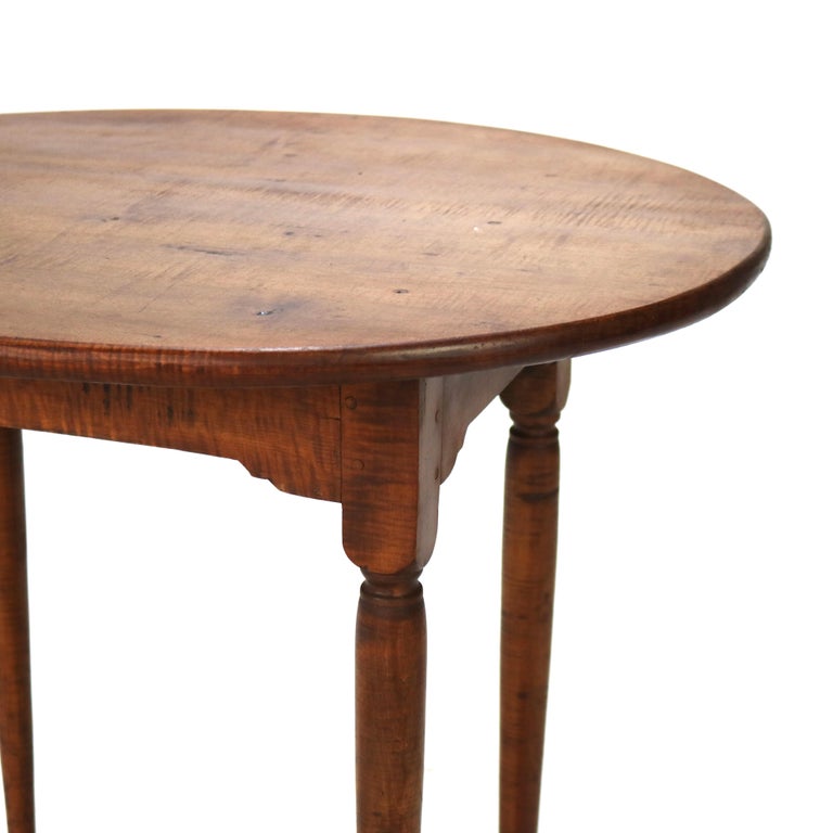 Early 18thC Antique Queen Anne Tiger Maple Serving Stand C1770