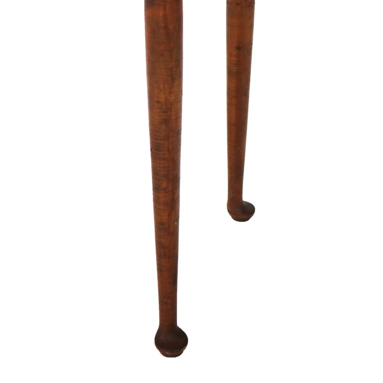 Early 18thC Antique Queen Anne Tiger Maple Serving Stand C1770