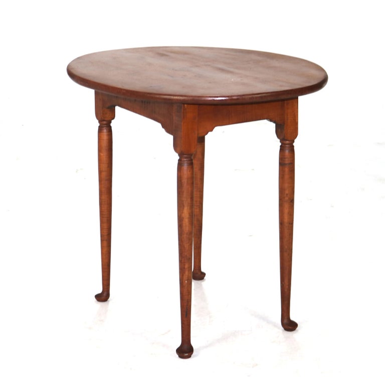 Early 18thC Antique Queen Anne Tiger Maple Serving Stand C1770