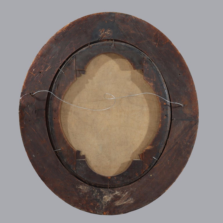 Oversized Oil On Canvas Portrait Of A Spanish Woman, 1st Finish Giltwood, c1880