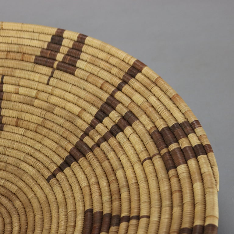 Vintage Southwest Native American Woven Reed Basket 20thC