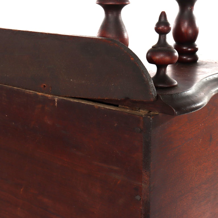 Victorian Rococo Revival Walnut Drop Front Etagere C1890