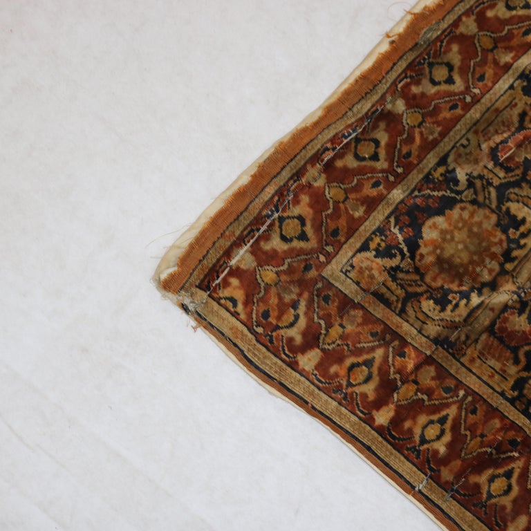 Antique Persian Silk Prayer Rug with Tree of Life 18thC