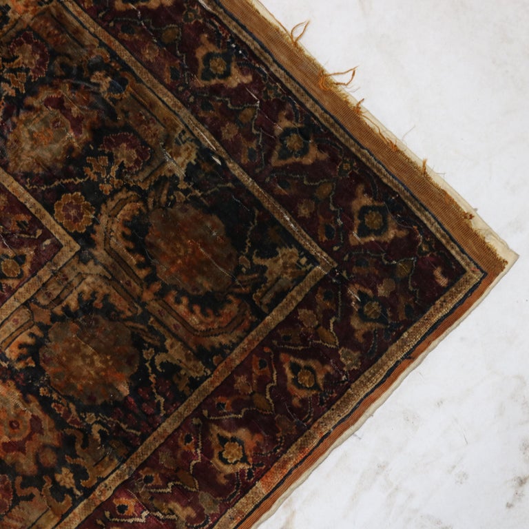 Antique Persian Silk Prayer Rug with Tree of Life 18thC