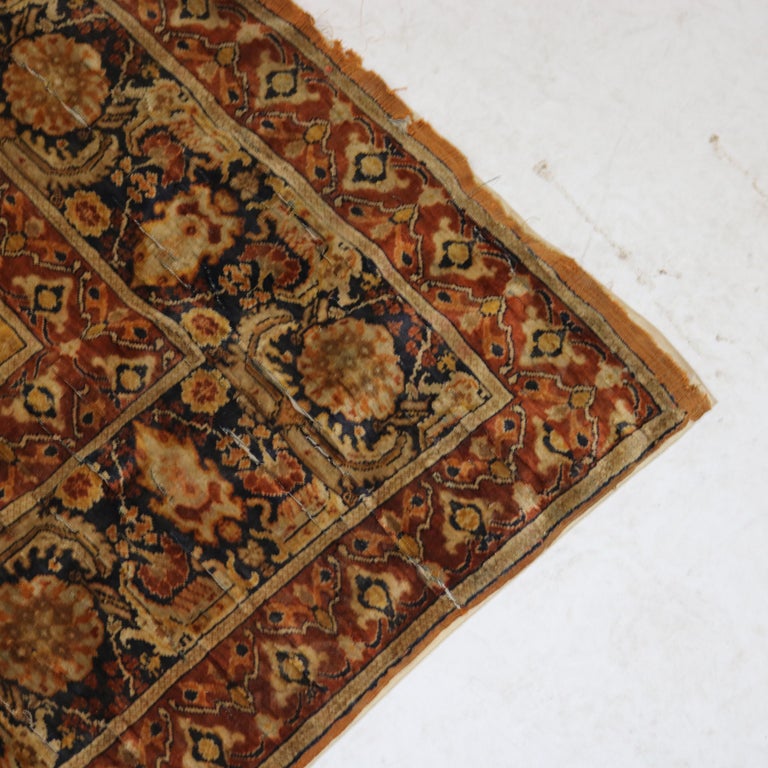 Antique Persian Silk Prayer Rug with Tree of Life 18thC