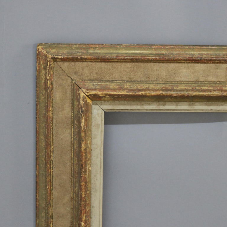 Antique French Arts & Crafts Polychromed Portrait Art Frame C1920