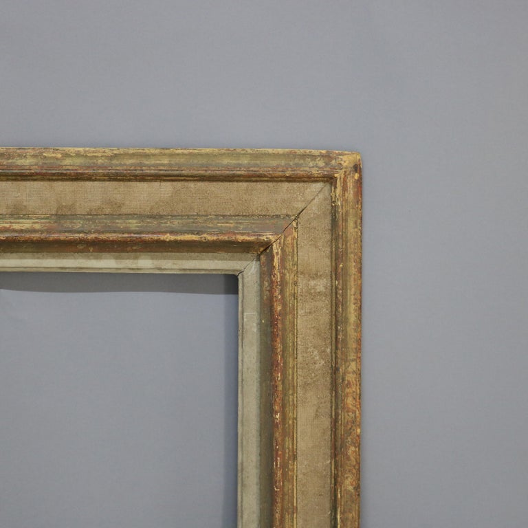 Antique French Arts & Crafts Polychromed Portrait Art Frame C1920