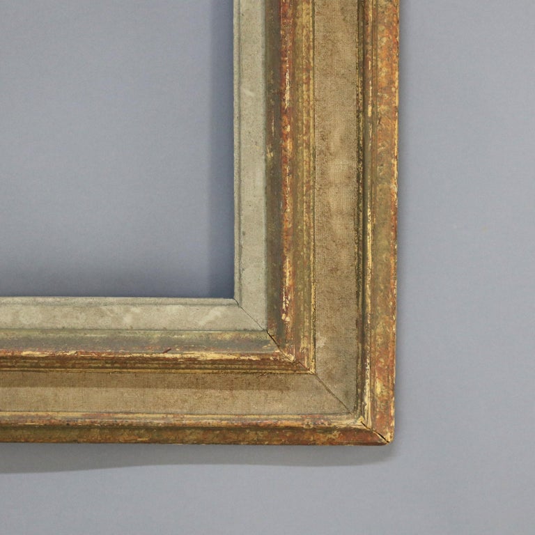 Antique French Arts & Crafts Polychromed Portrait Art Frame C1920