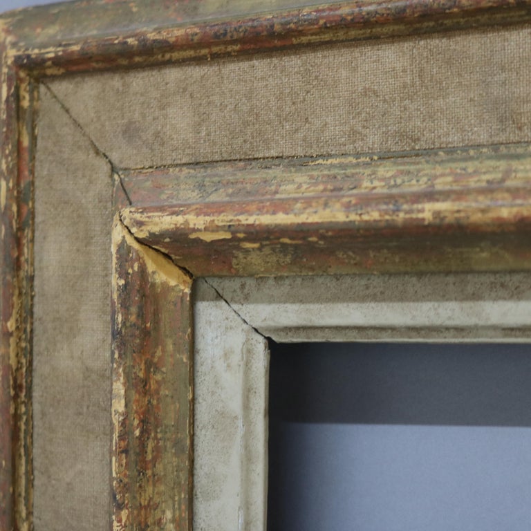 Antique French Arts & Crafts Polychromed Portrait Art Frame C1920