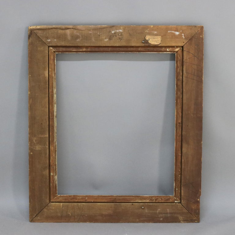 Antique French Arts & Crafts Polychromed Portrait Art Frame C1920