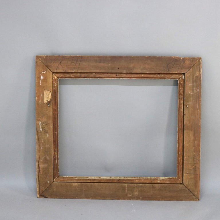 Antique French Arts & Crafts Polychromed Portrait Art Frame C1920