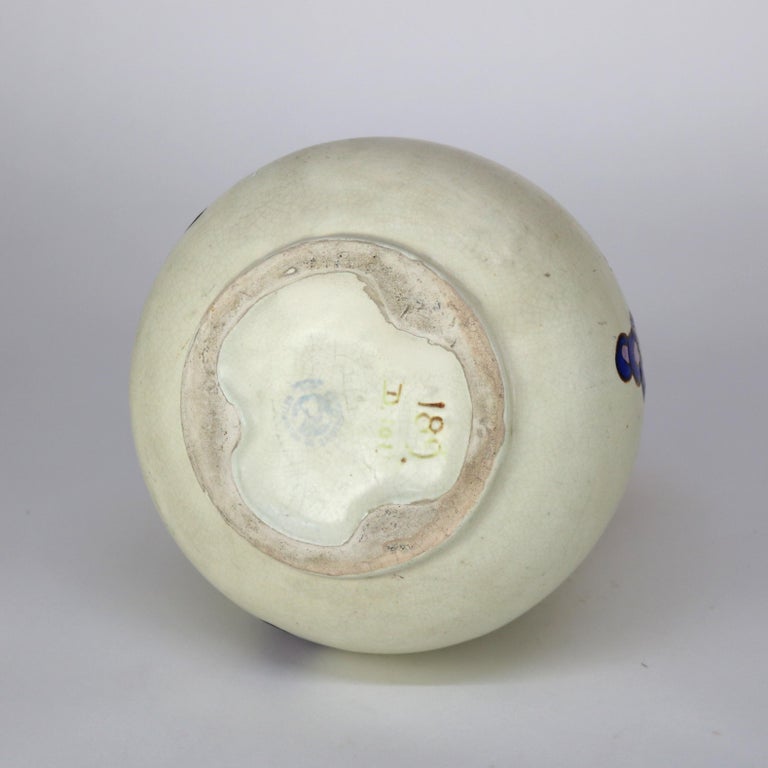 Antique Belgium Art Deco Matt Glaze Pottery Vase C1930