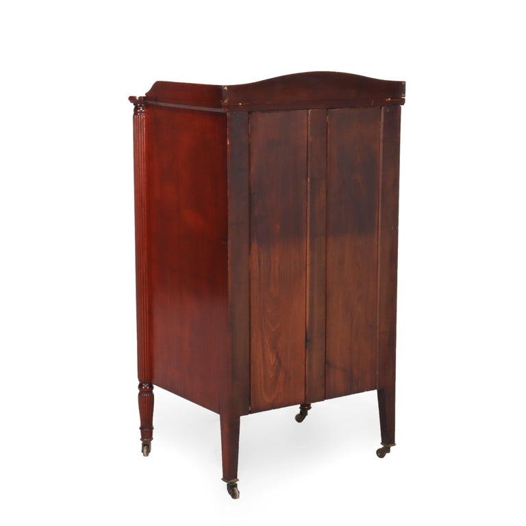 Antique Sheraton Style Mahogany Six Drawer Lingerie Chest C1900
