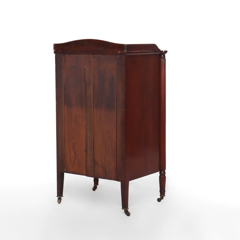 Antique Sheraton Style Mahogany Six Drawer Lingerie Chest C1900