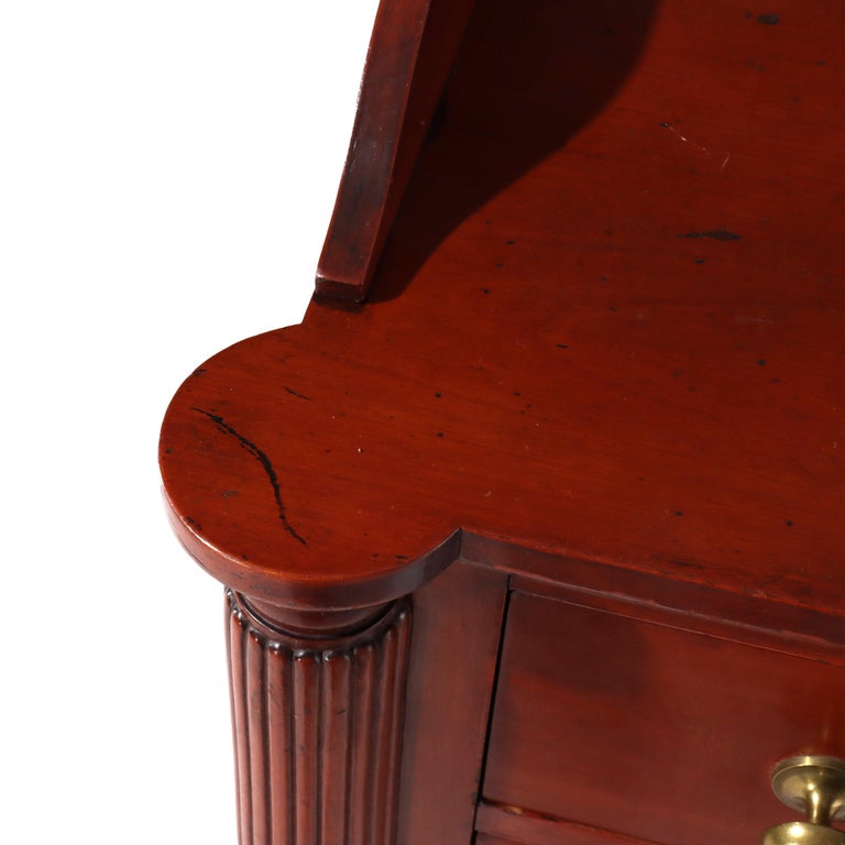 Antique Sheraton Style Mahogany Six Drawer Lingerie Chest C1900
